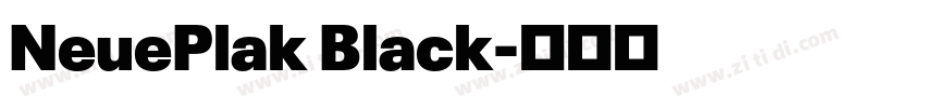 NeuePlak Black字体转换